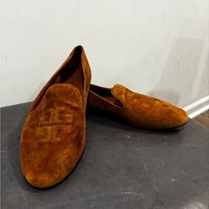 Tory Burch Tan Suede Loafers